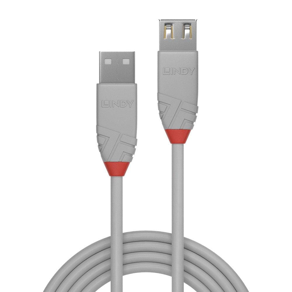 Cablu Lindy 3m USB 2.0 Type A Ext Anthra, "LY-36714"