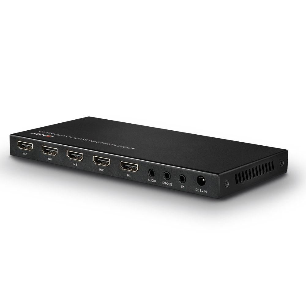 Lindy 4 Port HDMI 18G Switch with Audio, "LY-38249"