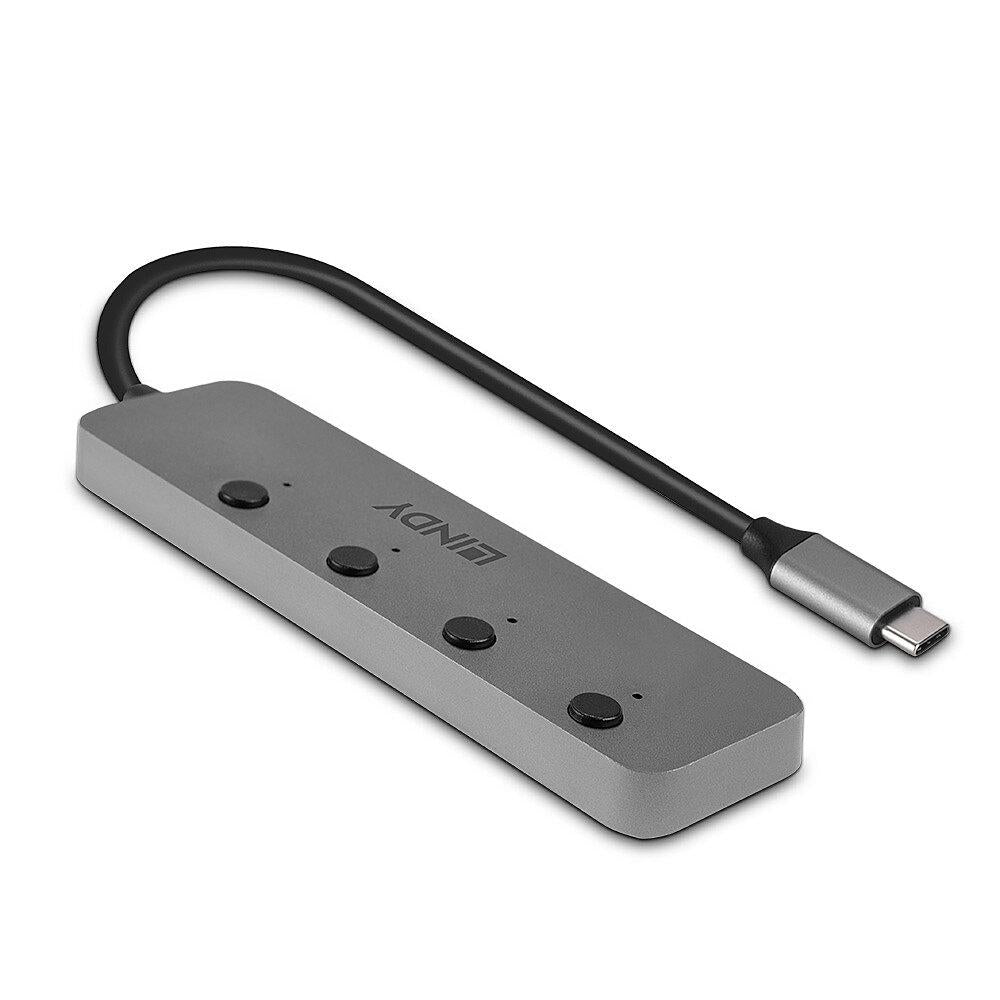 Hub Lindy 4 Port USB 3.2 buton On/Off "LY-43383"