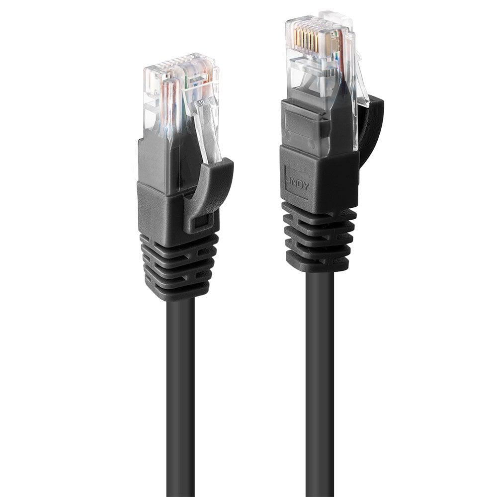 Cablu Lindy 1m Cat.6 U/UTP, Black, "LY-48077"