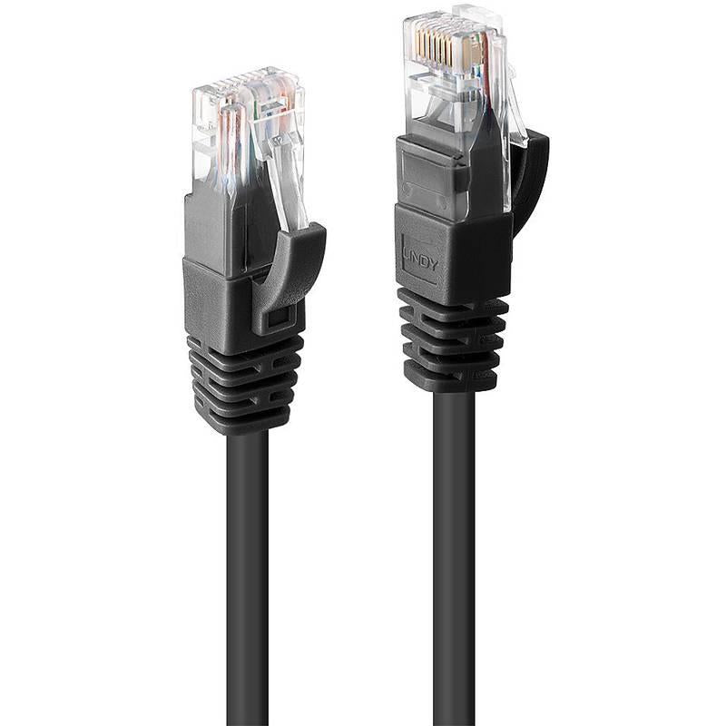 Cablu Lindy 2m Cat.6 U/UTP, Black, "LY-48078"