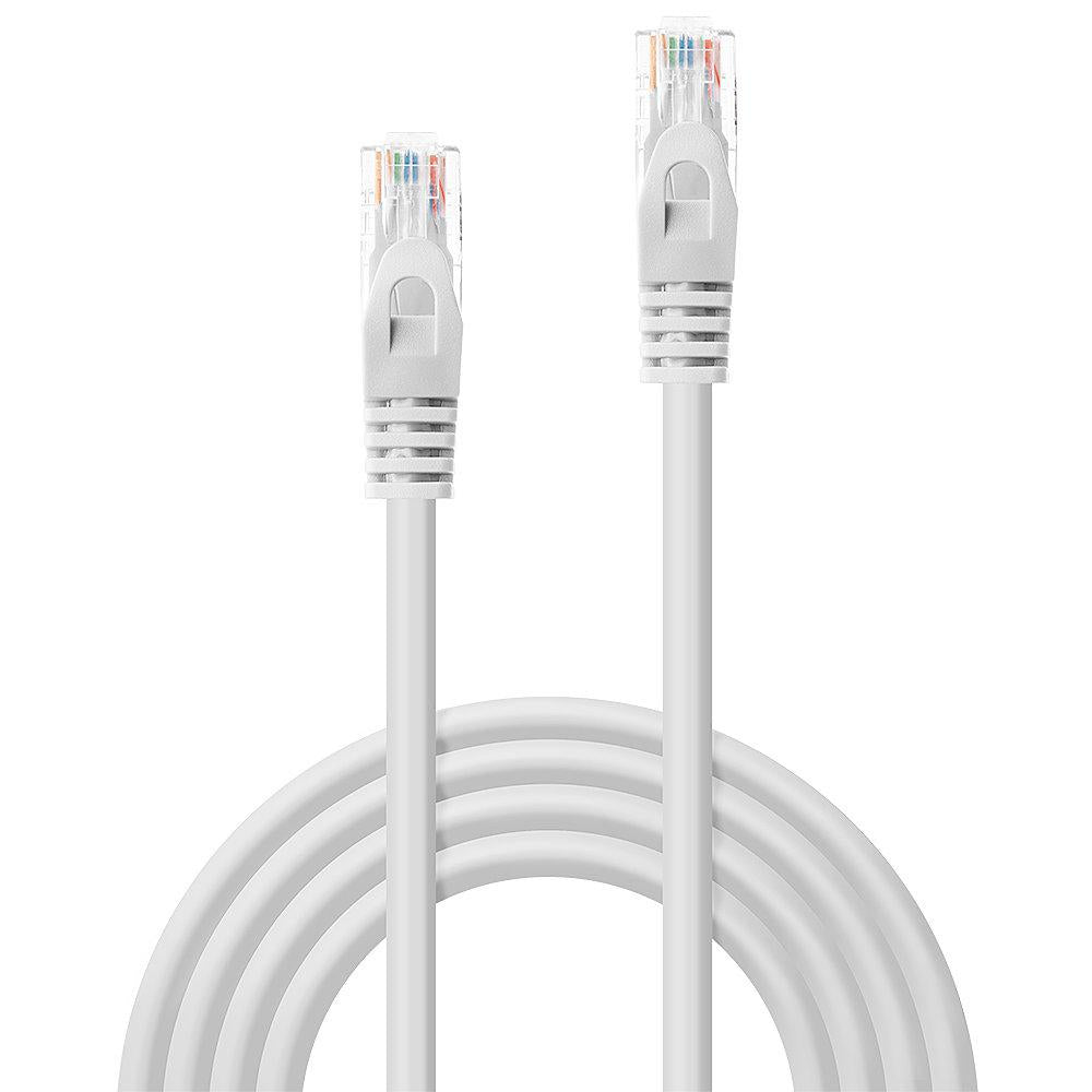 PATCH CORD Lindy - UTP 2m Cat.6 U/UTP, White "LY-48203"