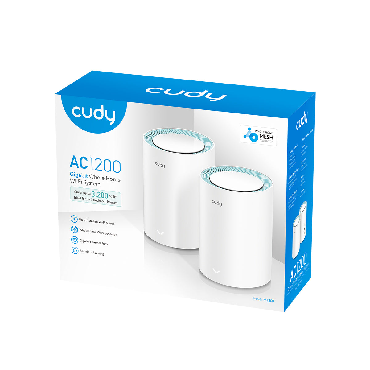 CUDY AC1200 Wi-Fi Gigabit Mesh Solution "M1300/2-Pack"