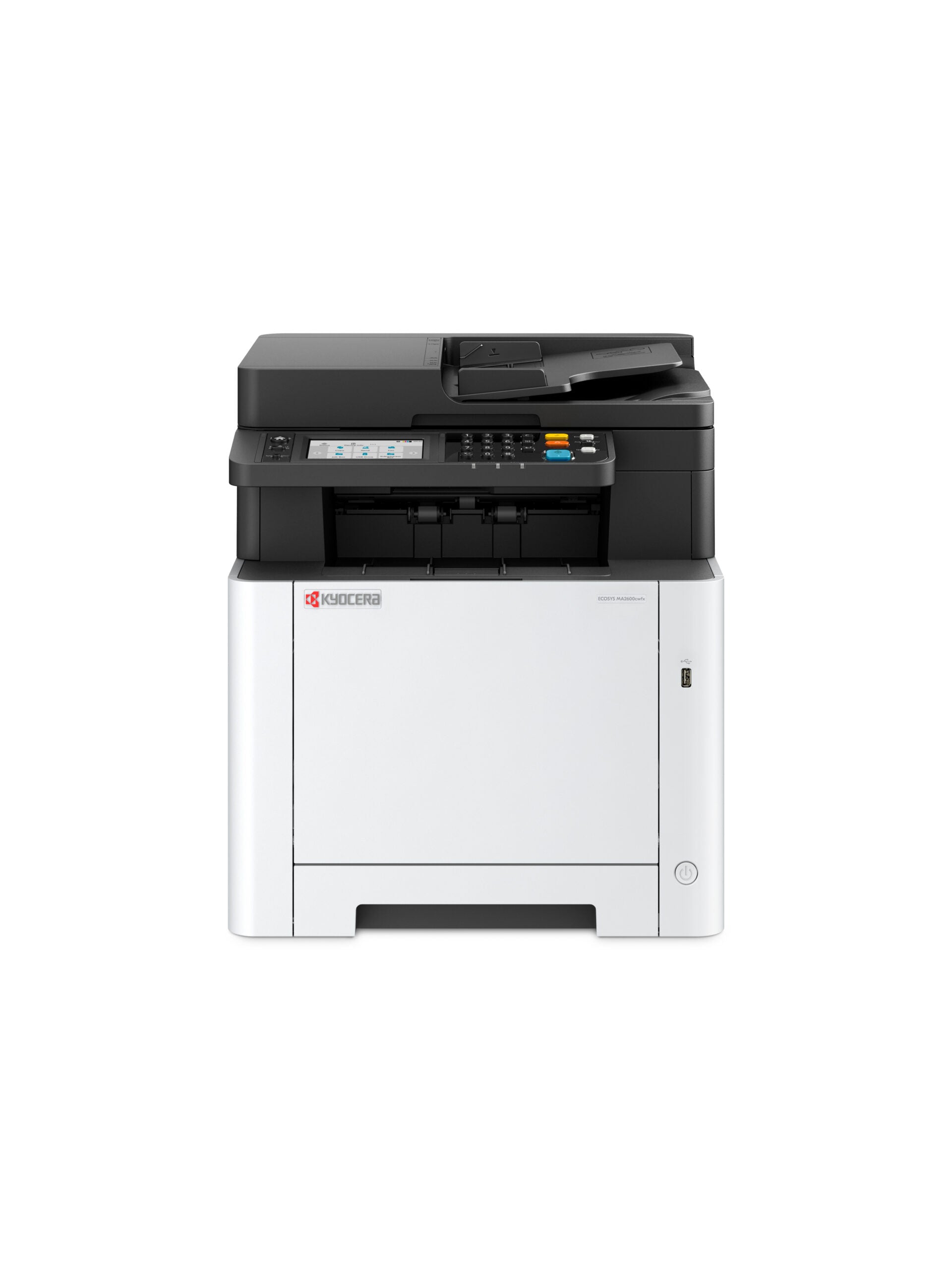 Multifunctional Laser Color Kyocera, A4, Functii:Impr|Scan|Cop|Fax,Viteza Print Mono:26ppm,Viteza Print color:26ppm,Conectiv:USB|Ret|WiFi,Duplex:Da,ADF:DADF "MA2600cwfx"