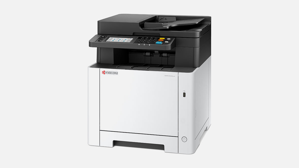 Multifunctional Laser Color Kyocera, A4, Functii:Impr|Scan|Cop|Fax,Viteza Print Mono:26ppm,Viteza Print color:26ppm,Conectiv:USB|Ret|WiFi,Duplex:Da,ADF:DADF "MA2600cwfx"