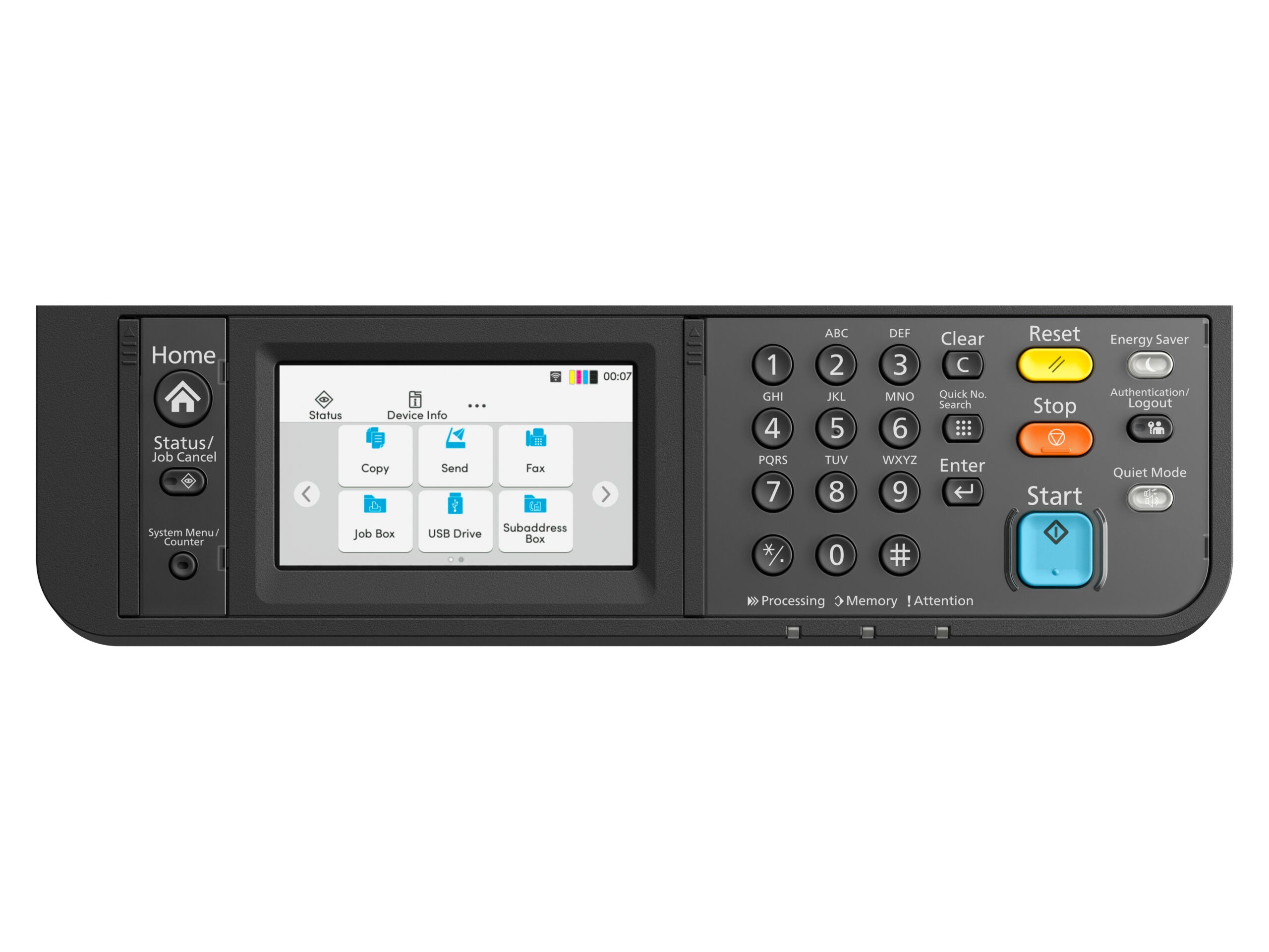 Multifunctional Laser Color Kyocera, A4, Functii:Impr|Scan|Cop|Fax,Viteza Print Mono:26ppm,Viteza Print color:26ppm,Conectiv:USB|Ret|WiFi,Duplex:Da,ADF:DADF "MA2600cwfx"