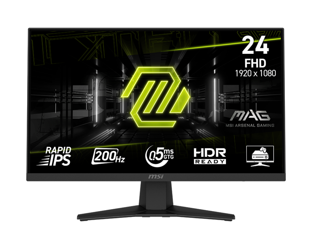 Monitor MSI MAG 244F, IPS, 23.8 inch, Full HD, 1920 x 1080, HDMI, DisplayPort, 200 Hz, 0.5 ms, Negru 9S6-3BC41H-001 "MAG 244F"