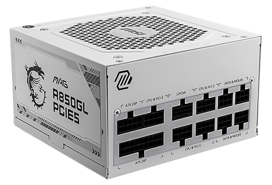 SURSE MSI MAG A850GL PCIE5 850W PSU WHITE "MAG A850GL PCIE5 WHITE"