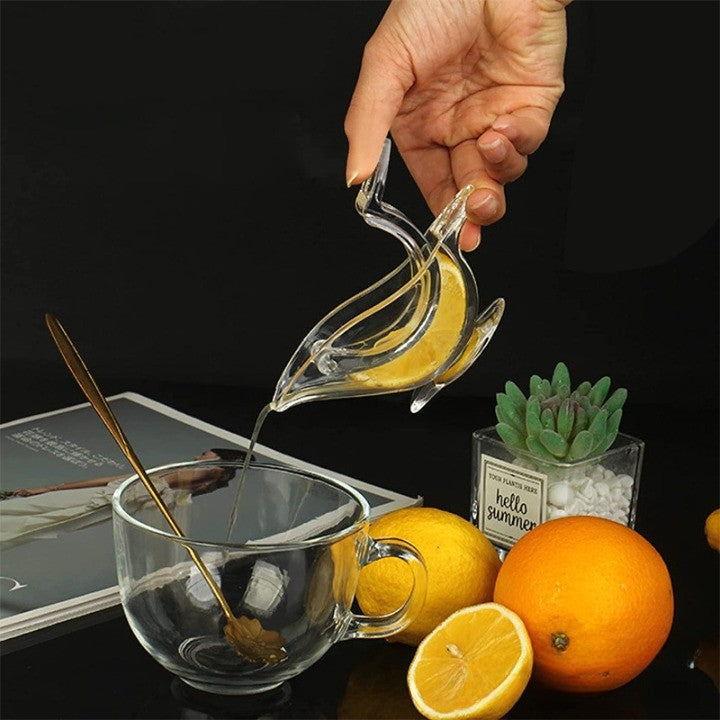 Storcator de Citrice Manual, Rezistente, Usor de Folosit si Depozitat, Durabil, Calitativ, 12x5cm, Model Pasare, Transparent