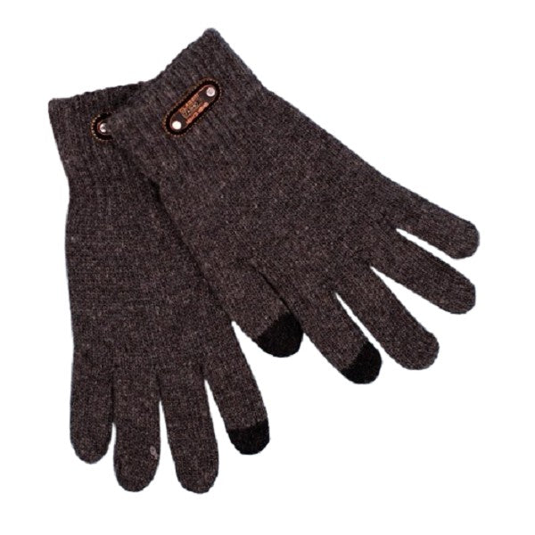 Manusi de Barbat, Model Tricotat, Functie Touchscreen (ecran tactil), Material Acril, Manseta Elastica, Interior Catifelat, Marime Universala, Gri