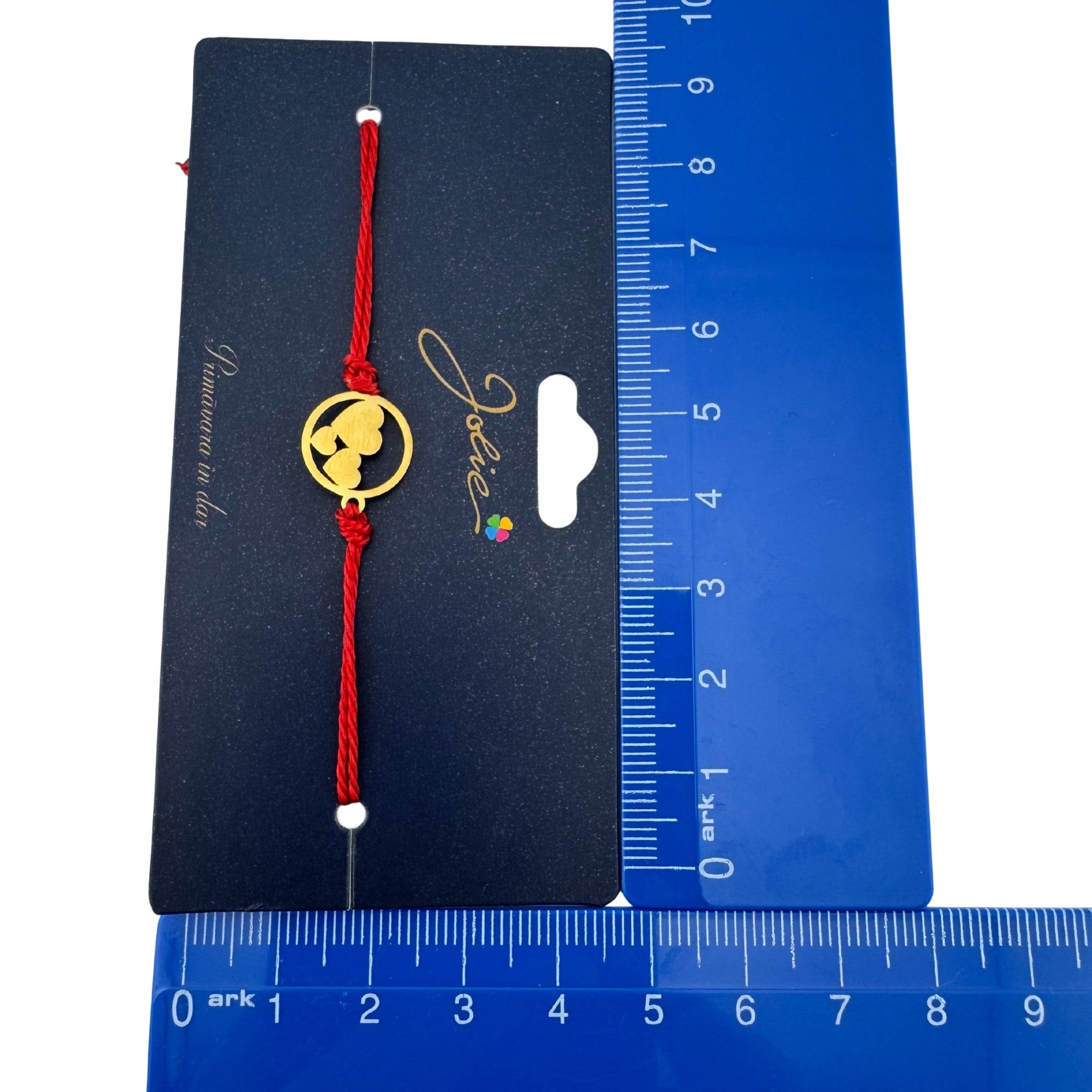 Mărțișor Brățară pentru Primăvară, Șnur Roșu Textil și Element din Inox, Model Trei Inimi, Reglabilă, Simbol al Iubirii și Afecțiunii, Auriu