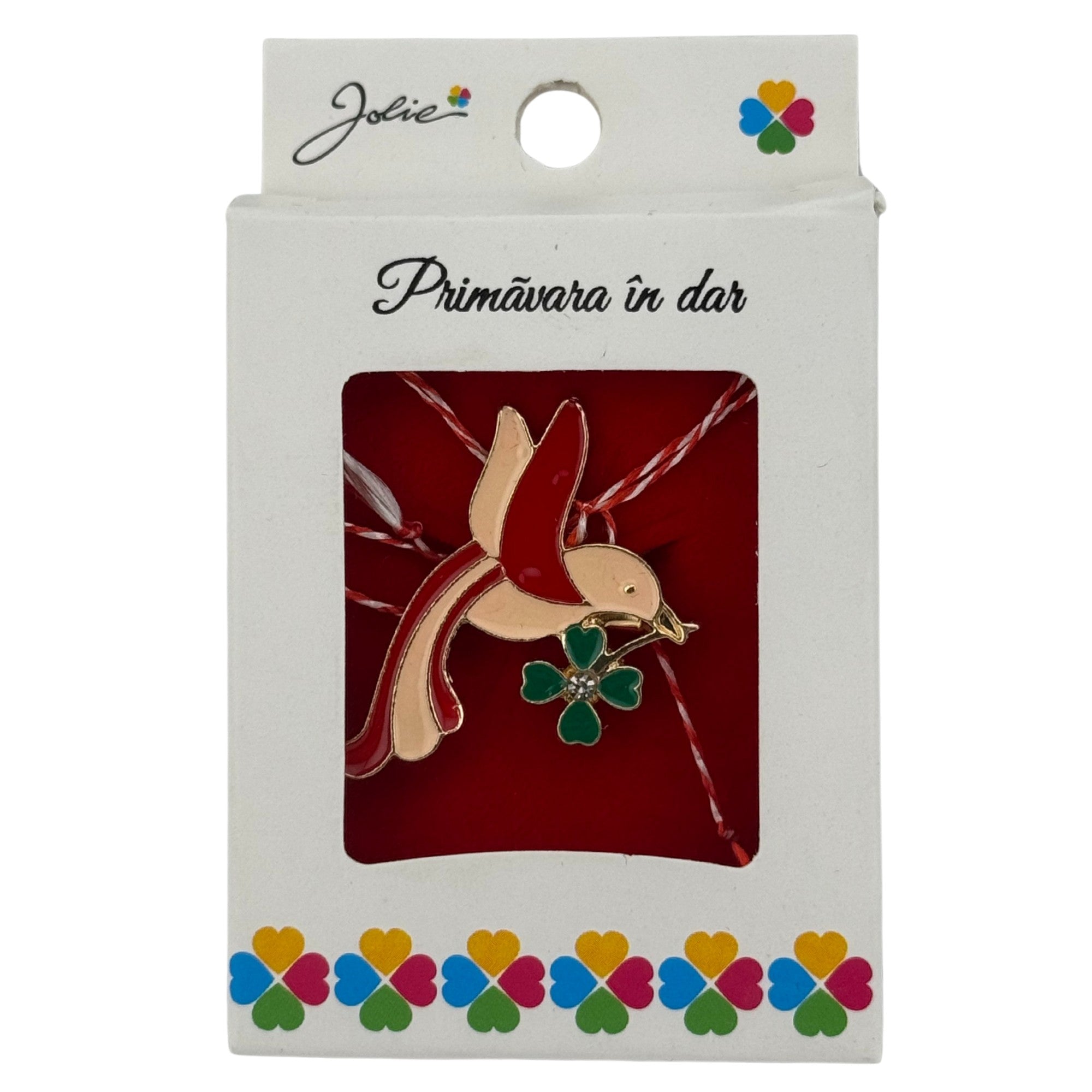 Martisor Brosa Mica in Cutie, Dimensiune Brosa 2.5-3cm, Material Metal, Model Randunica