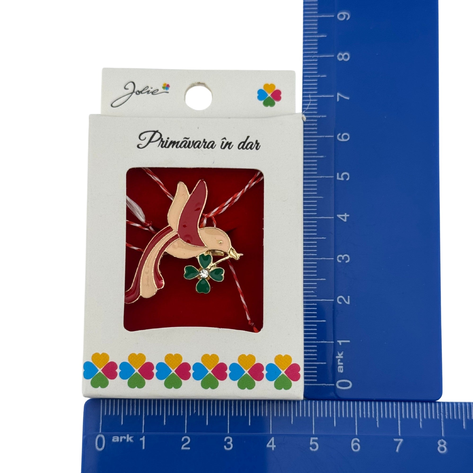 Martisor Brosa Mica in Cutie, Dimensiune Brosa 2.5-3cm, Material Metal, Model Randunica
