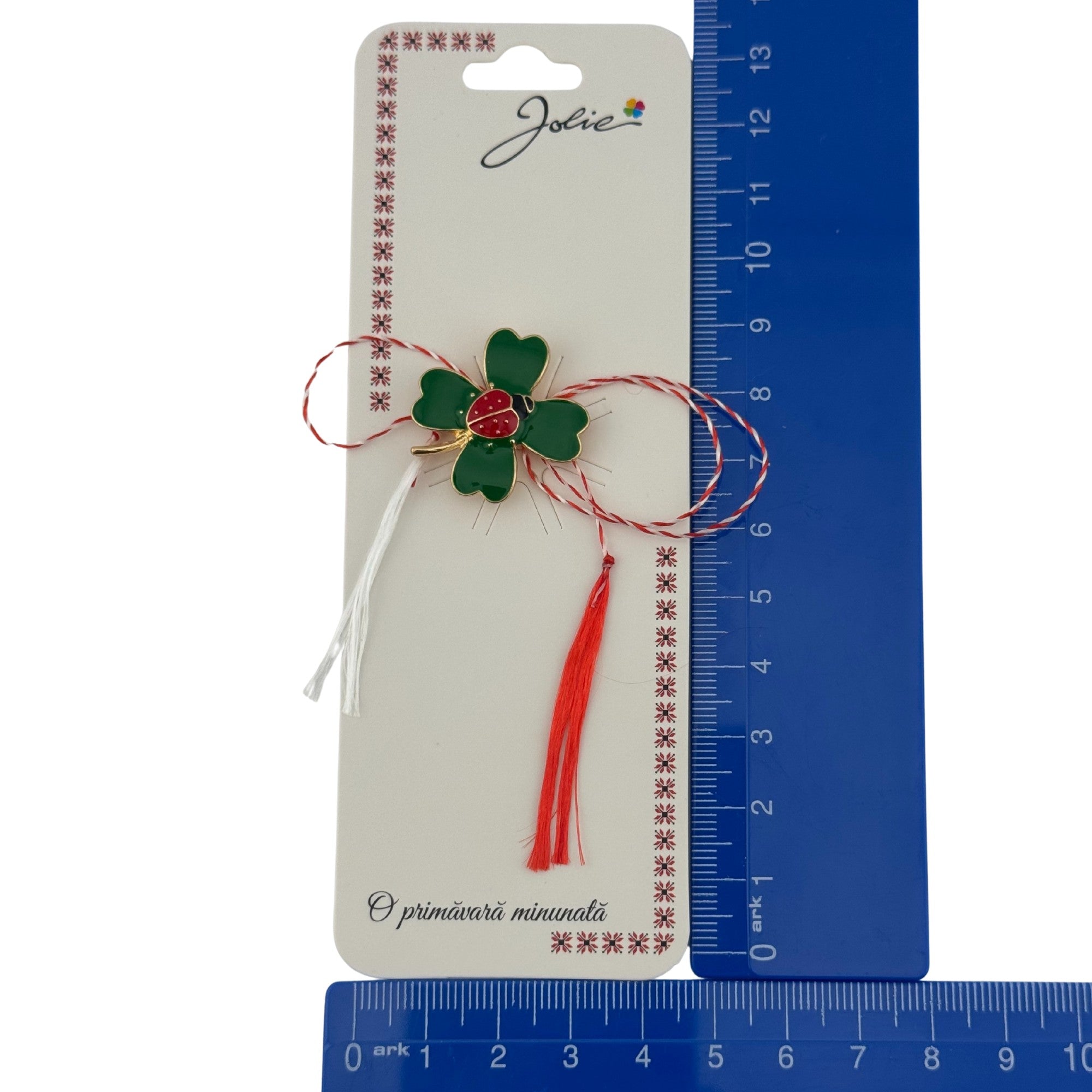 Martisor Brosa Primavara, Material Metal, Ambalaj Carton si Opp, Dimensiune Brosa aproximativ 2 - 3 cm, Model Traditional Trifoi