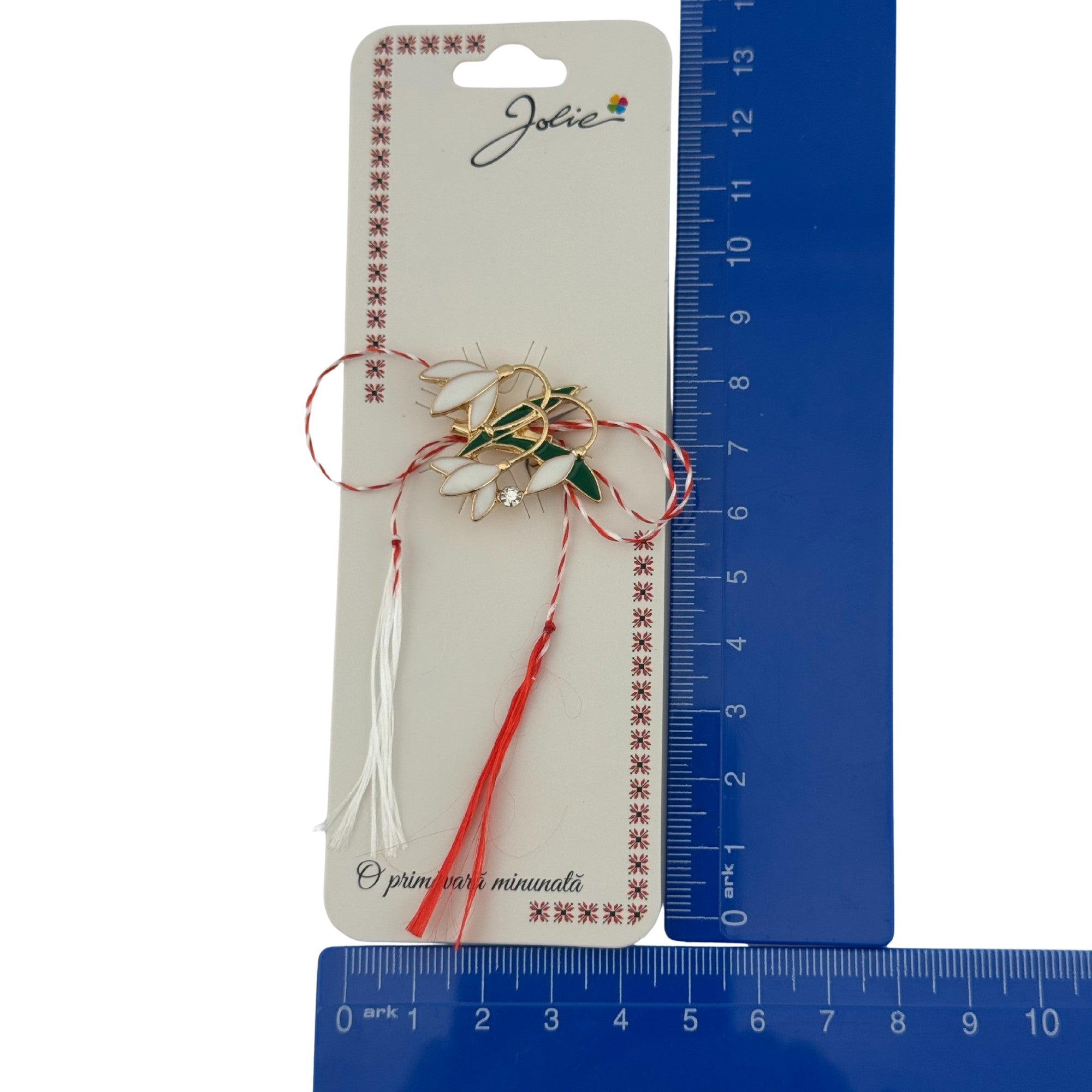 Martisor Brosa Primavara, Material Metal, Ambalaj Carton si Opp, Dimensiune Brosa aproximativ 2 - 3 cm, Model Ghiocei
