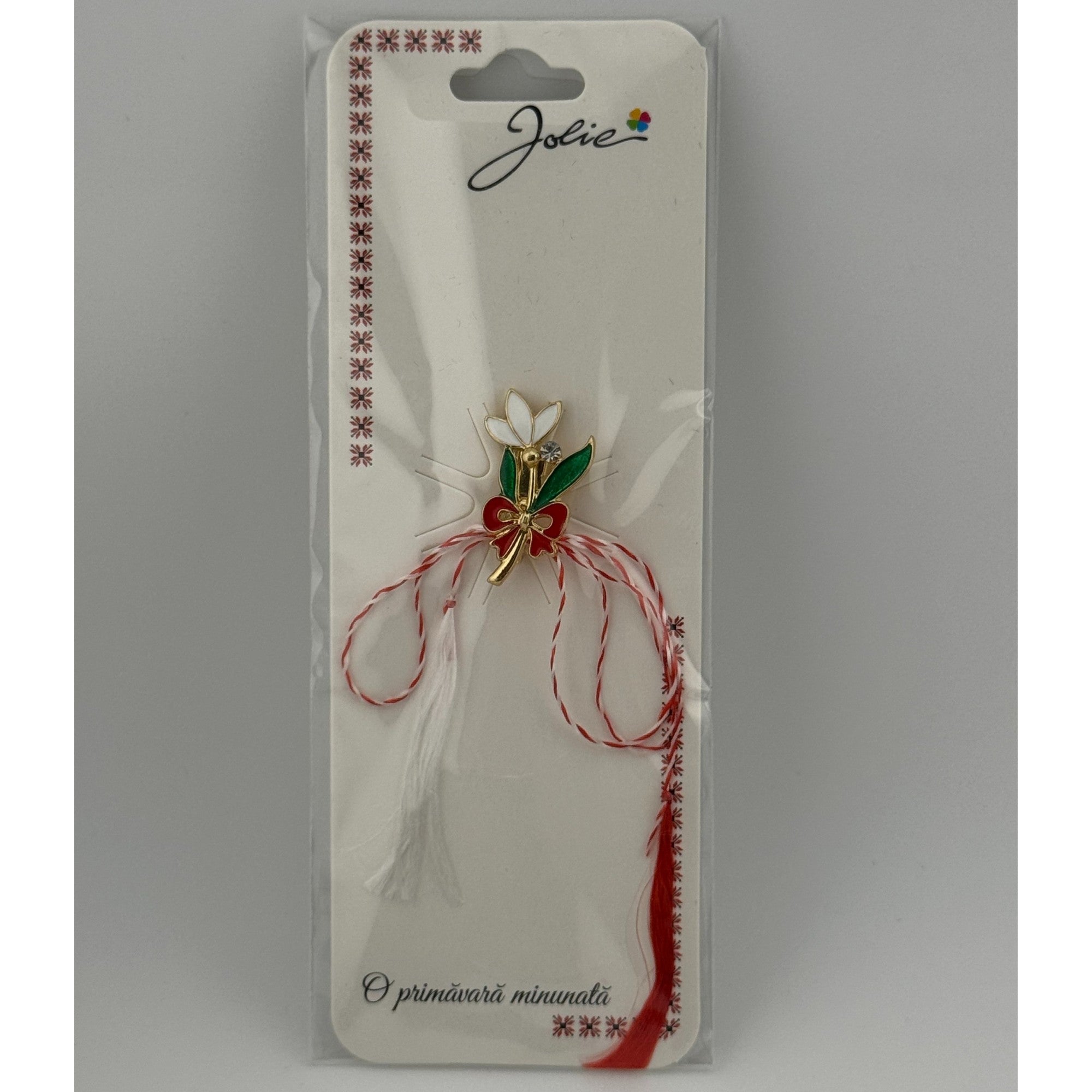 Martisor Brosa Primavara, Material Metal, Ambalaj Carton si Opp, Dimensiune Brosa aproximativ 2 - 3 cm, Model Ghiocel