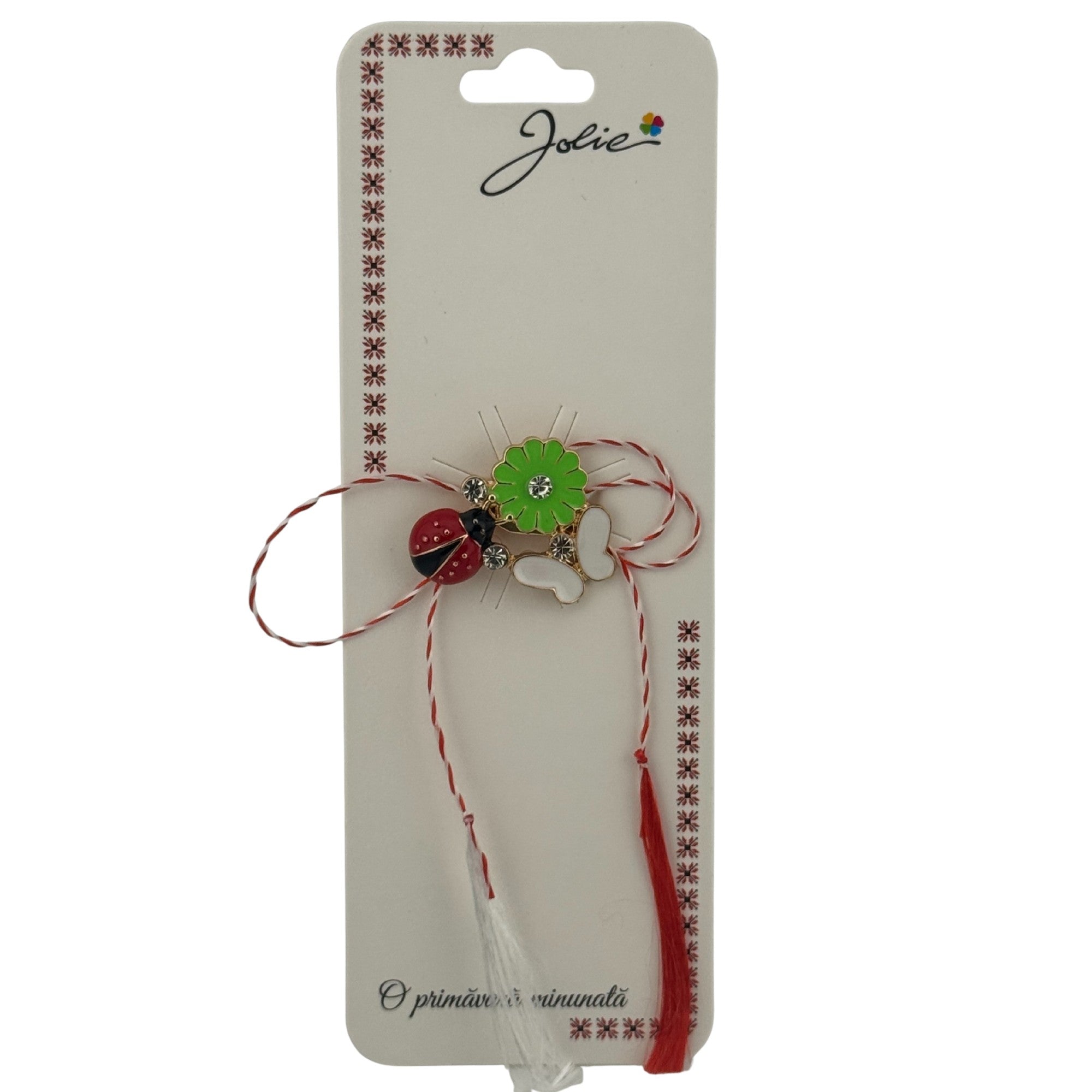 Martisor Brosa Primavara, Material Metal, Ambalaj Carton si Opp, Dimensiune Brosa aproximativ 2 - 3 cm, Model Traditional Floare, Fluture, Buburuza