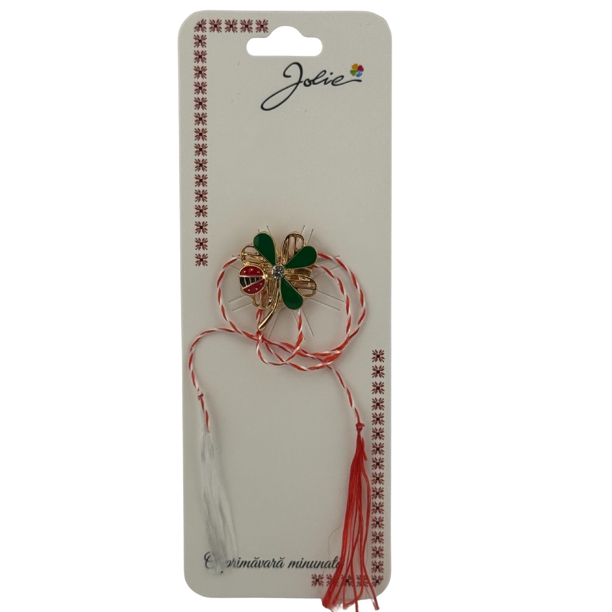 Martisor Brosa Primavara, Material Metal, Ambalaj Carton si Opp, Dimensiune Brosa aproximativ 2 - 3 cm, Model Trifoi