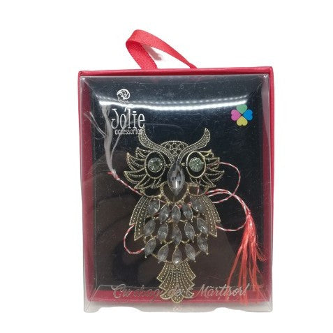 Martisor Brosa VINTAGE V8 Bufnita 8cm x 10cm
