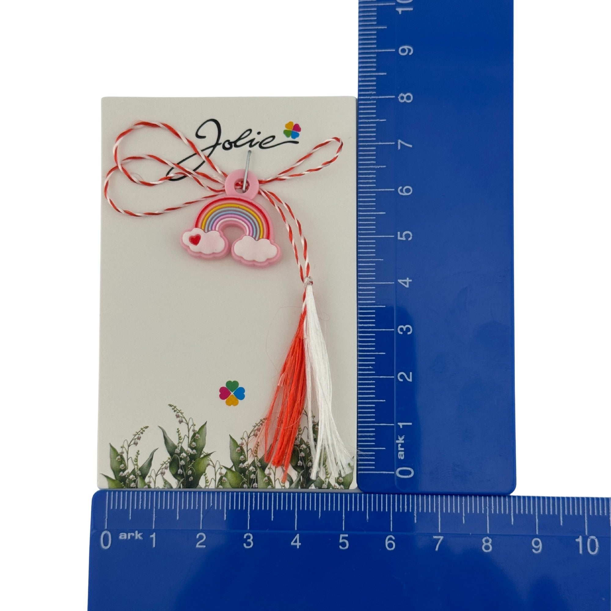 Martisor pentru Copii, Material Cauciuc, Ambalaj Carton cu Design, Multicolor, Model Curcubeu