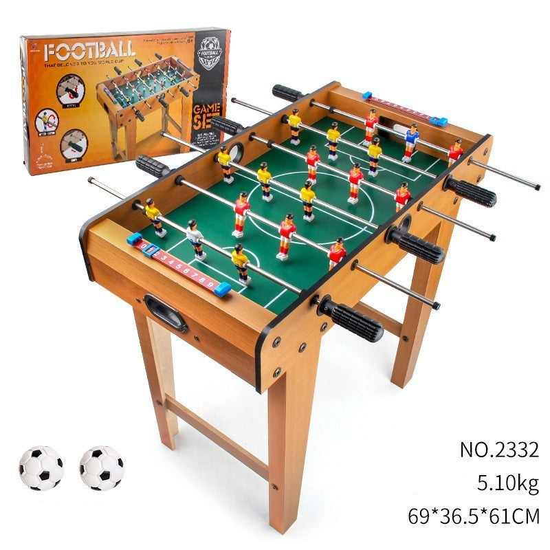 Masa de Fotbal cu Teren si 18 Jucatori, 6 Manere, cu Tablou pentru Scor, din Metal, Lemn si ABS, 69 x 36.5 x 61 cm, cu Picioruse, pentru copii/adulti