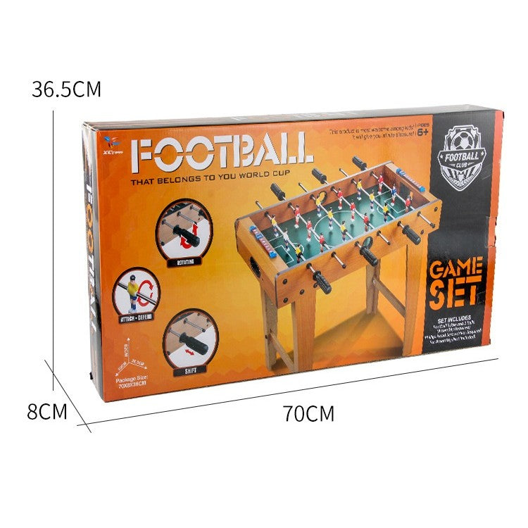 Masa de Fotbal cu Teren si 18 Jucatori, 6 Manere, cu Tablou pentru Scor, din Metal, Lemn si ABS, 69 x 36.5 x 61 cm, cu Picioruse, pentru copii/adulti