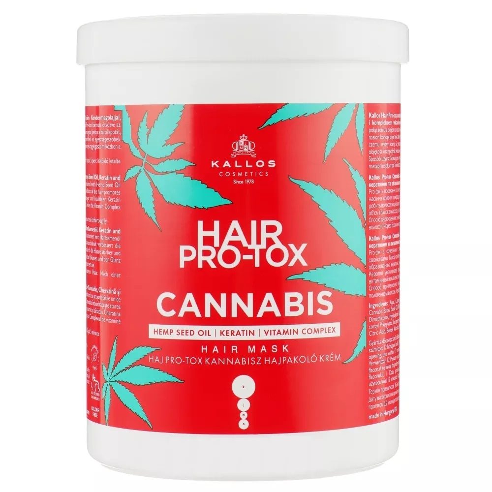 Masca pentru Par, Kallos, 1000 ml Cannabis
