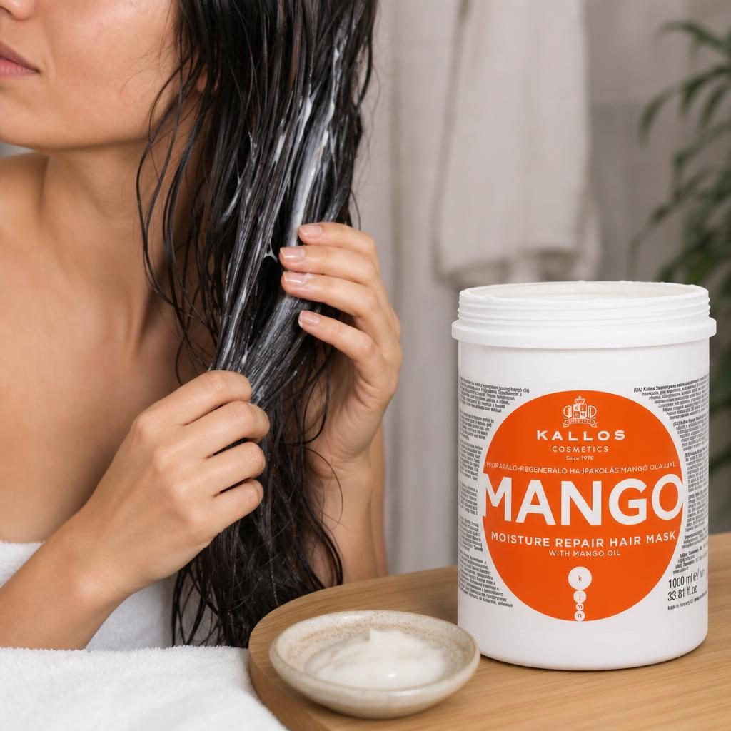 Masca pentru Par, Kallos, 1000 ml Mango