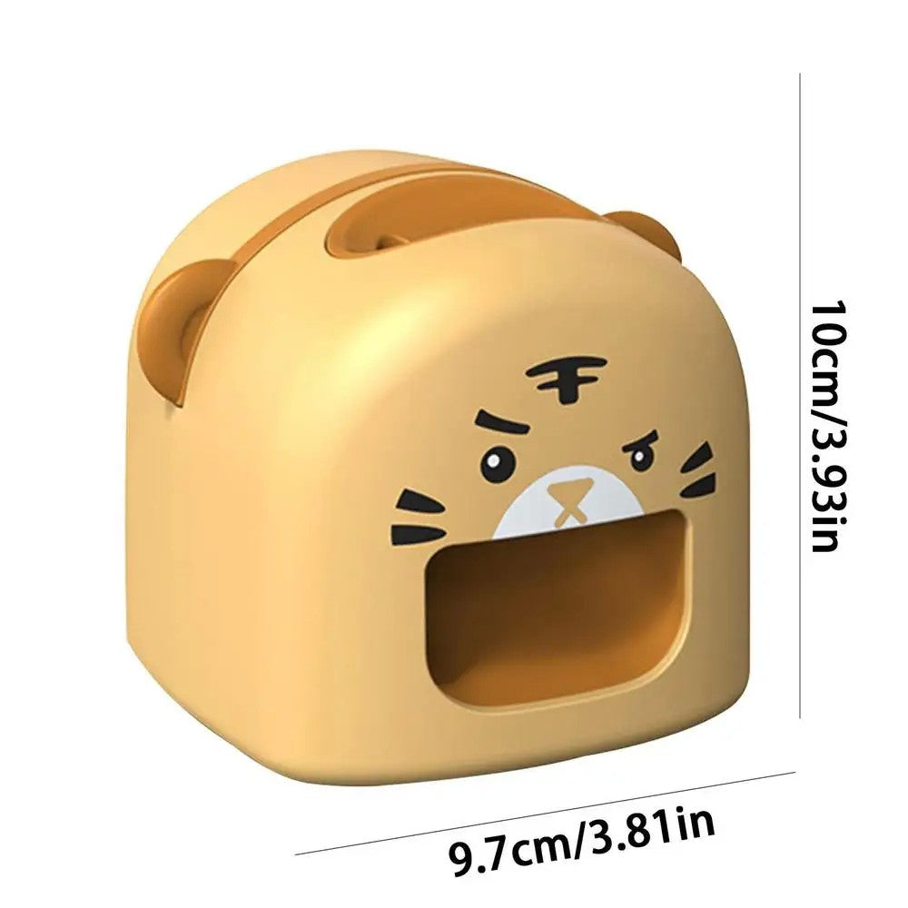 Mașină de Decojit Semințe, Mini Deschizător, Model Tigru, Incarcare USB, 9.7x10x8.6 cm, Portocaliu