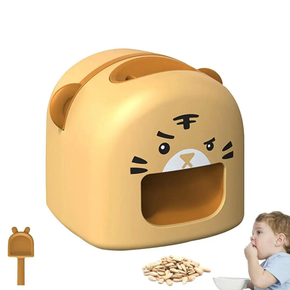Mașină de Decojit Semințe, Mini Deschizător, Model Tigru, Incarcare USB, 9.7x10x8.6 cm, Portocaliu