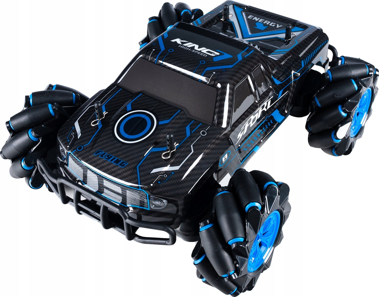 Masina teren 4x4 telecomandata cu role laterale, control gesturi si functie drift, 27x22x13 cm, negru - 17