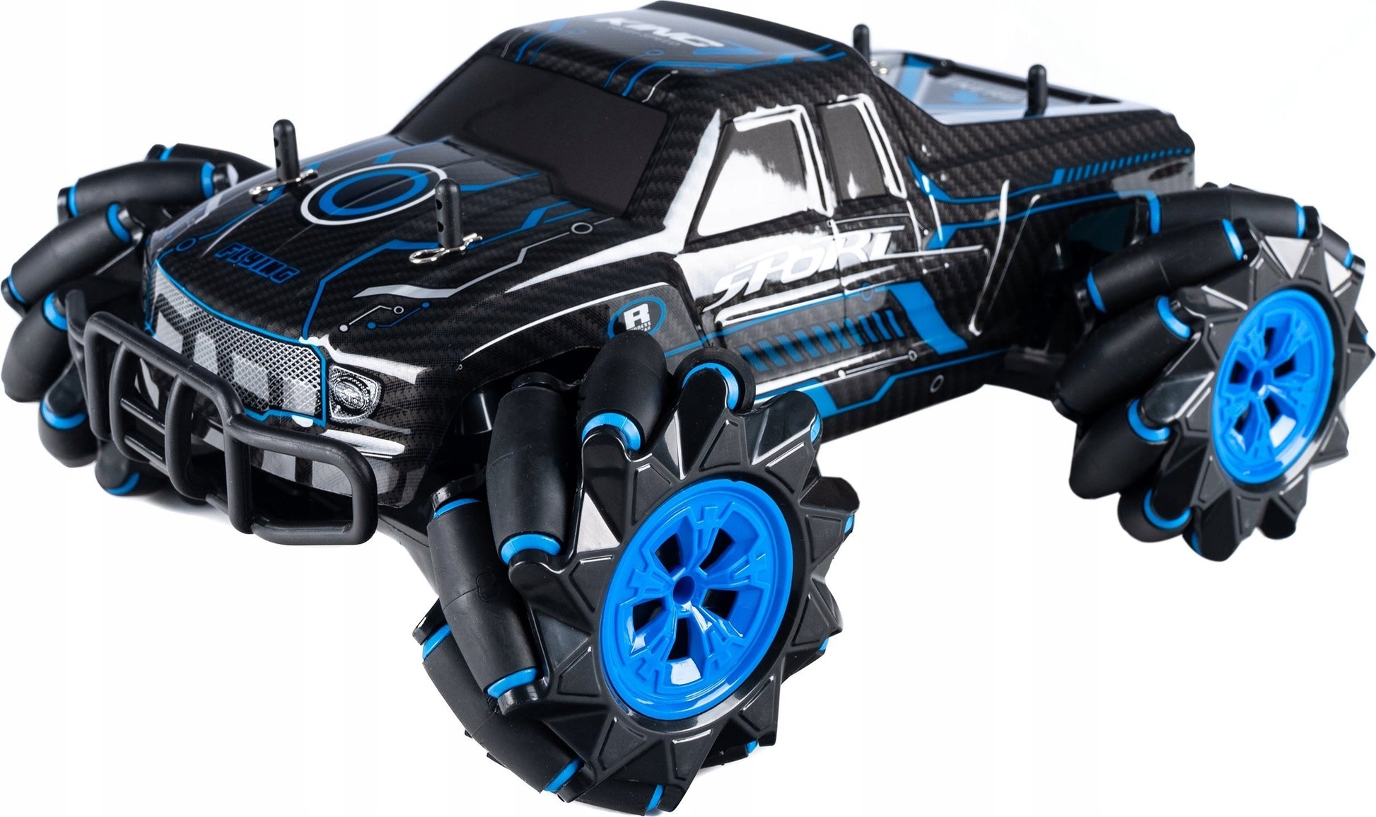 Masina teren 4x4 telecomandata cu role laterale, control gesturi si functie drift, 27x22x13 cm, negru - 14