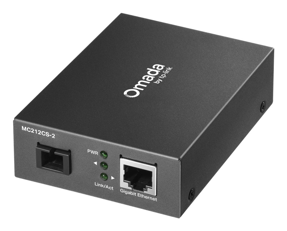 MEDIA CONVERTOR TP-LINK, Omada Gigabit WDM, 1× Gigabit SC/UPC Fiber Port, 1× 10/100/1000 Mbps RJ45, pana la 20km "MC212CS-20" (include timbru verde 0.8 lei)