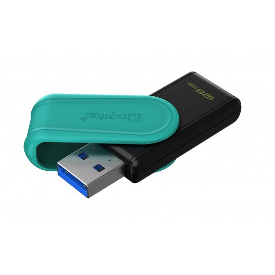 Kingston 128GB Portable USB 3.2 Gen 1 DataTraveler Exodia S (Black/Turquoise) "DTXS/128GB"