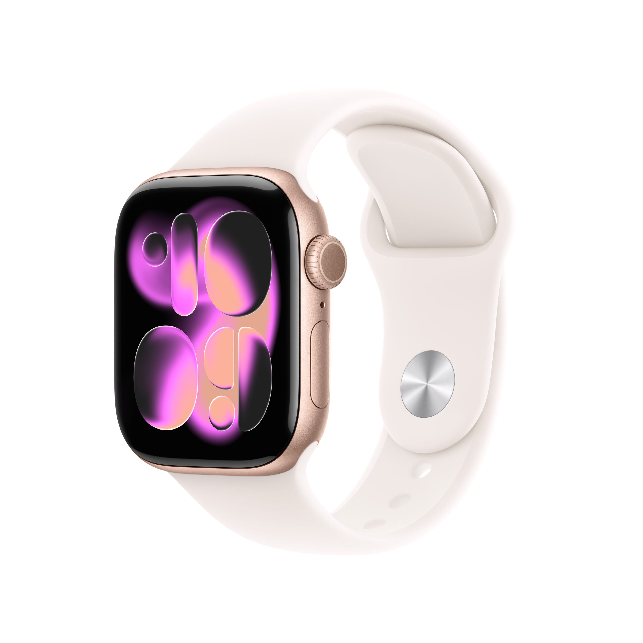 AW S11 42 GPS RoseG Alum LBlush Band S/M "MEU04ET/A"