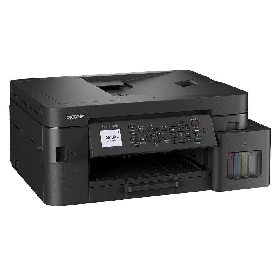 Multifunctional Inkjet CISS Color brother MFC-T930DW, A4, Functii: Impr.|Scan.|Cop.|Fax, Viteza de Printare Monocrom: 17ppm, Viteza de printare color: 16.5ppm, Conectivitate:USB|WIFI|RET, Duplex:Da, ADF:ADF(incl.TV 11lei) "MFCT930DWYJ1"