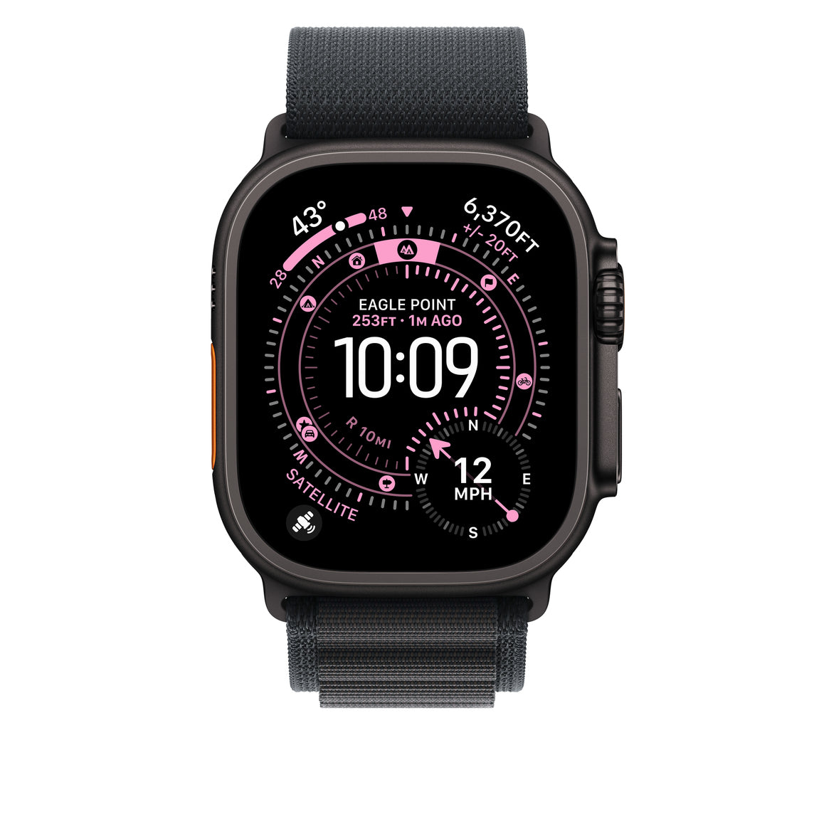 AW BAND 49MM ALPINE BK TITANIUM L "MG9J4ZM/A"
