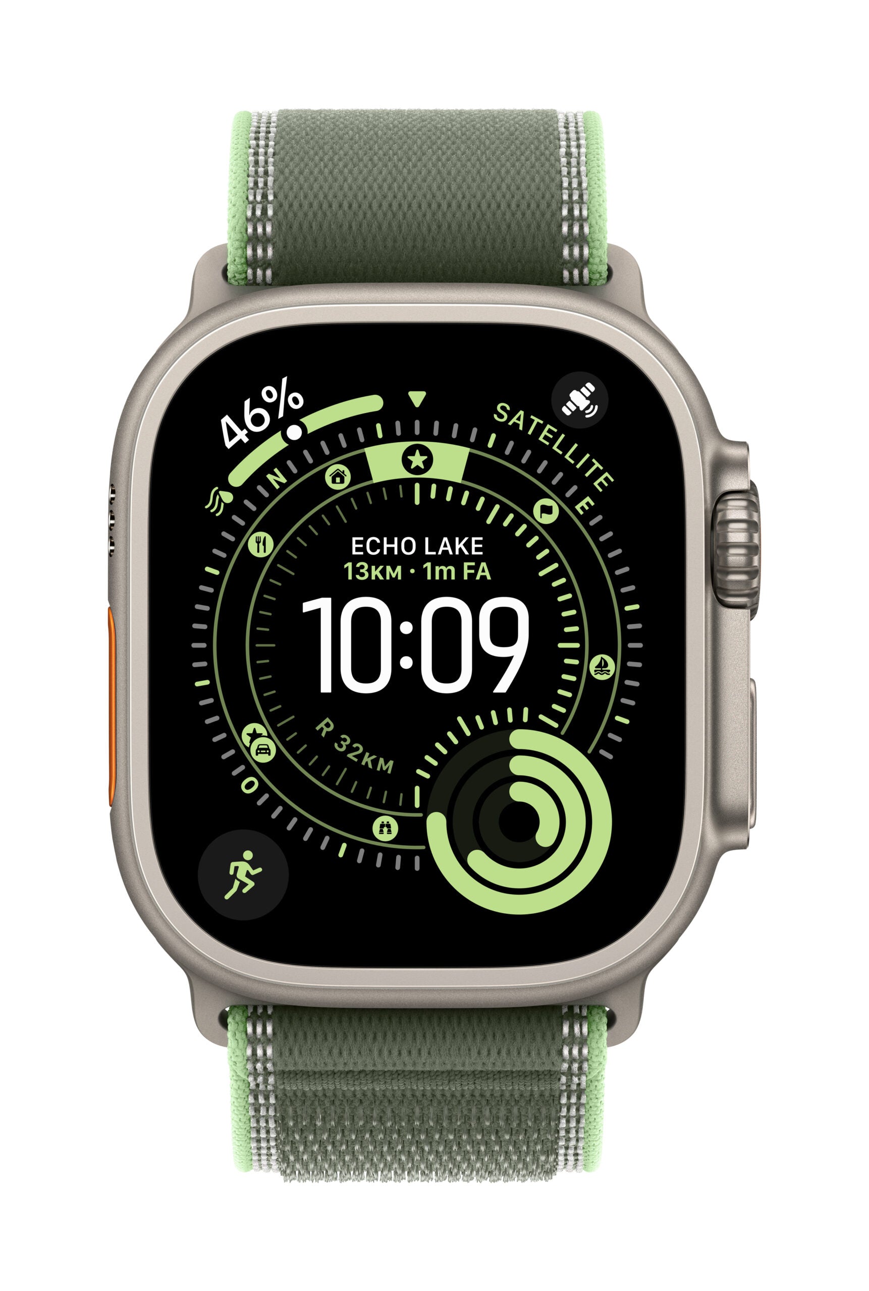 AW BAND 49MM TRAIL GN/NEON BK TITAN S/M "MG9N4ZM/A"