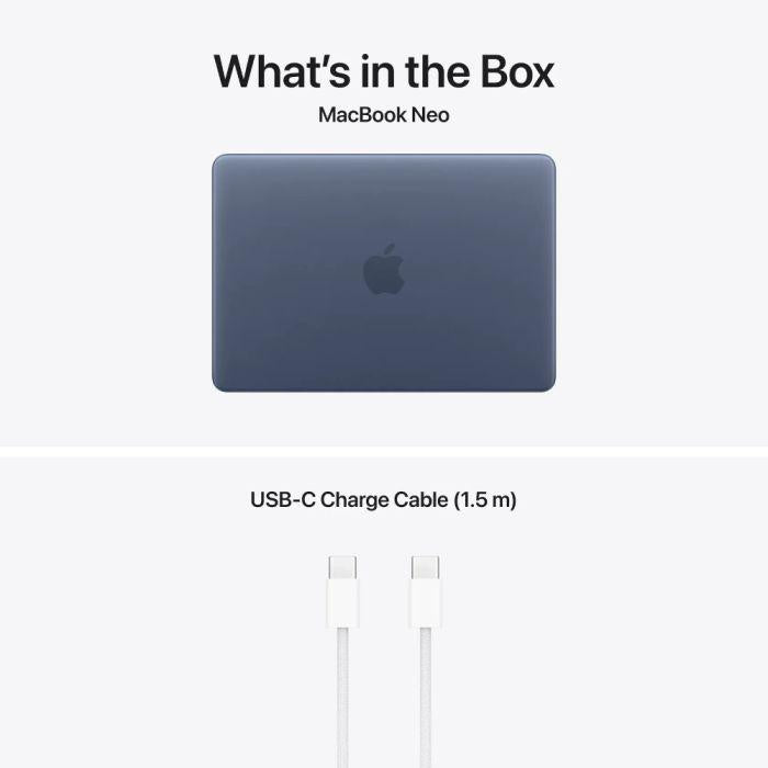 13 MacBook Neo 13 with Liquid Retina, Apple A18 Pro chip (6-core CPU), 8GB, 256GB SSD, Apple A18 Pro 5-core GPU, macOS, Indigo, INT keyboard, 2026 "MHFF4RO/A"
