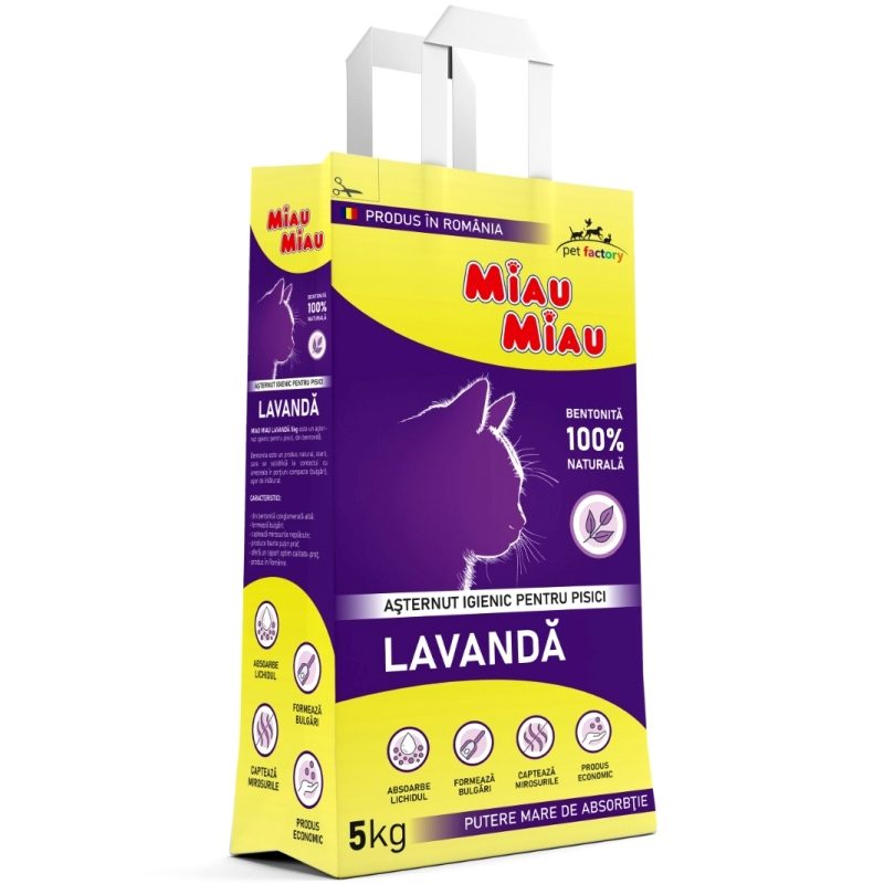 Miau Miau Asternut 5 kg Lavanda