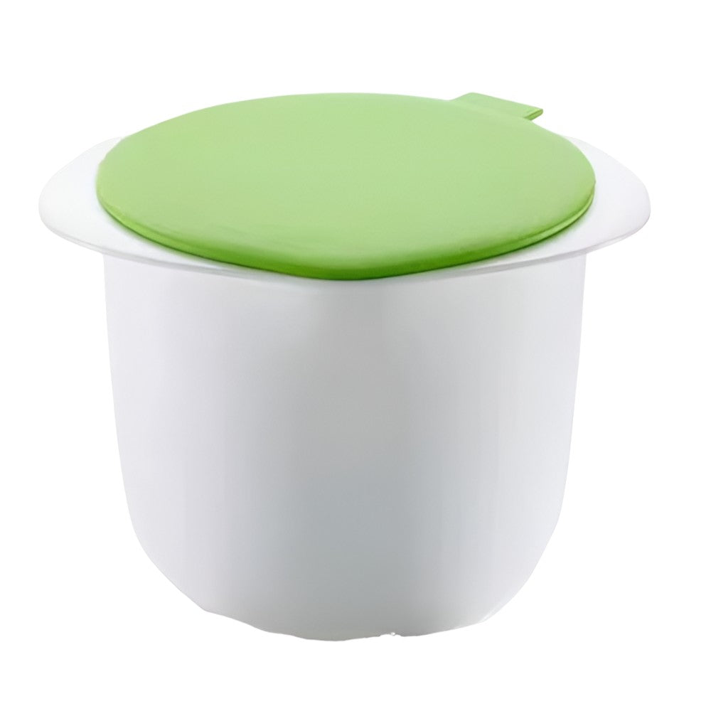 Recipient pentru Preparat Branza, Capac de Silicon, Cheese Maker din Plastic, Strecuratoare, 17x14.5x12.8 cm, Alb