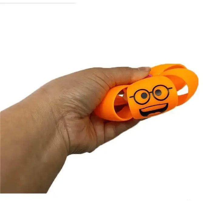 Minge de dovleac UFO pumkin ball, Flippy cu deformare, diametru 8 cm, 3 ani +, lumini LED interactiva, minge magică OZN zburator, minge zburătoare