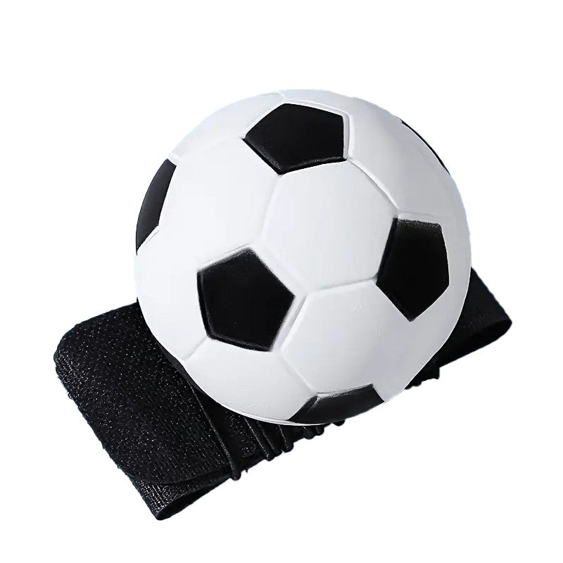 Minge Saltareata Hiperelastica, Model Minge de Fotbal cu Fixare de Mana, Space Moon Ball foarte Elastica, Antistress pentru Copii, Diametru 66 mm, Alb Negru
