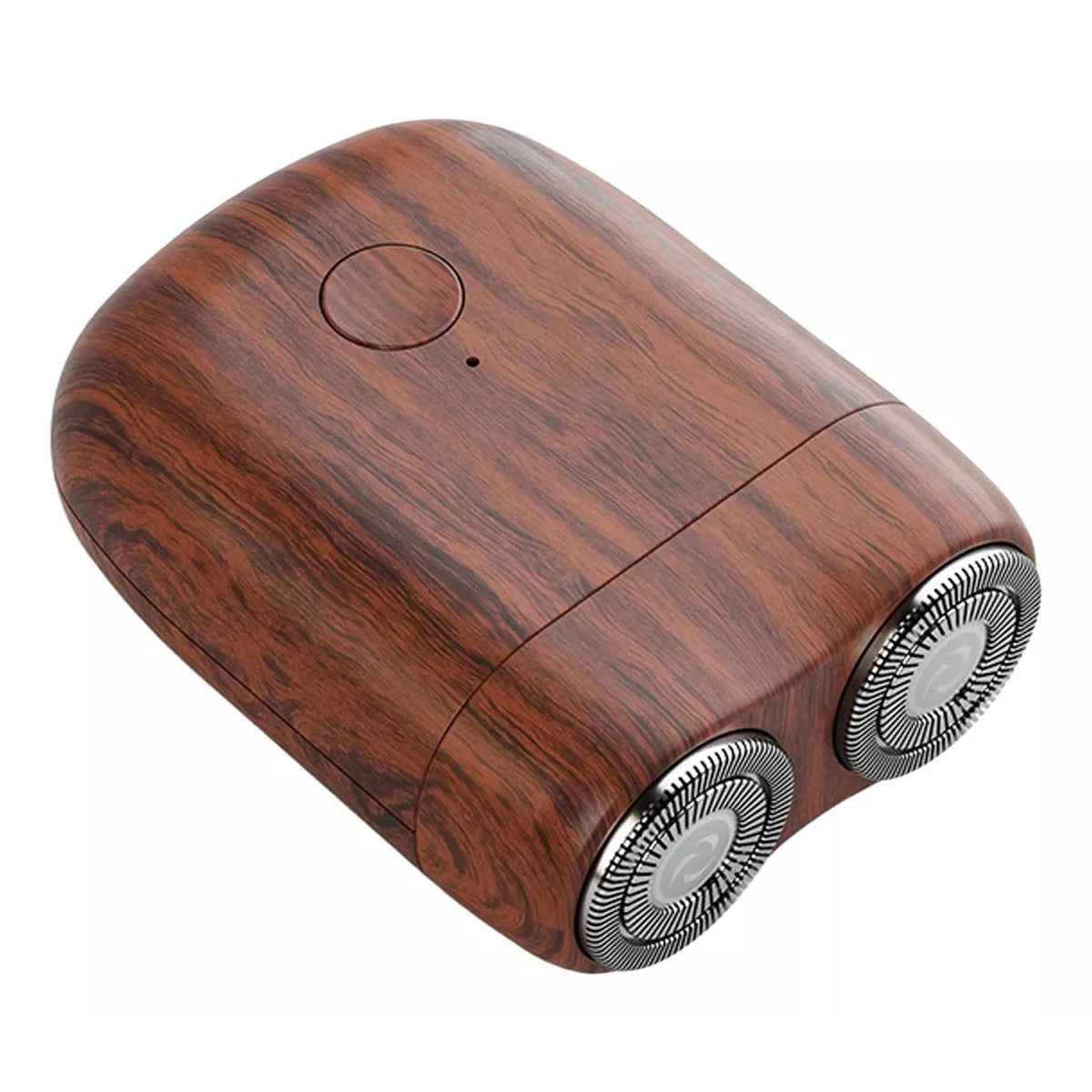Mini Aparat de Ras Electric, Flippy, din ABS cu Fibra de Carbon, Portabil, Cap Rotativ Detasabil cu 2 Lame de Otel, Rezistent la Apa, Incarcare Type-C, Autonomie 45 min, Maro