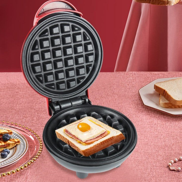 Mini Aparat de Vafe, Multifunctional, Pentru Casa si Calatorii, Compact, Usor de Transportat si Depozitat, 18x14.5x9.3 cm, Rosu