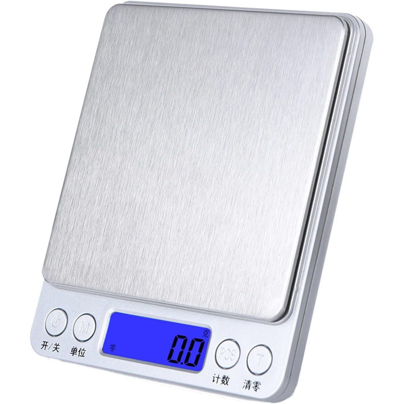 Mini Cantar Electronic, pentru Alimente/Bijuterii, max 3 Kg, 2 x AA, 12.7 x 10.6 x 1.9 cm, Gri