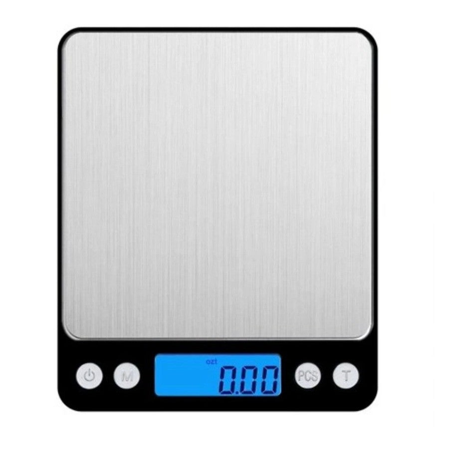 Mini Cantar Electronic, Flippy, pentru Alimente/Bijuterii, max 3 Kg, 2 x AA, 12.7 x 10.6 x 1.9 cm, Negru/Gri
