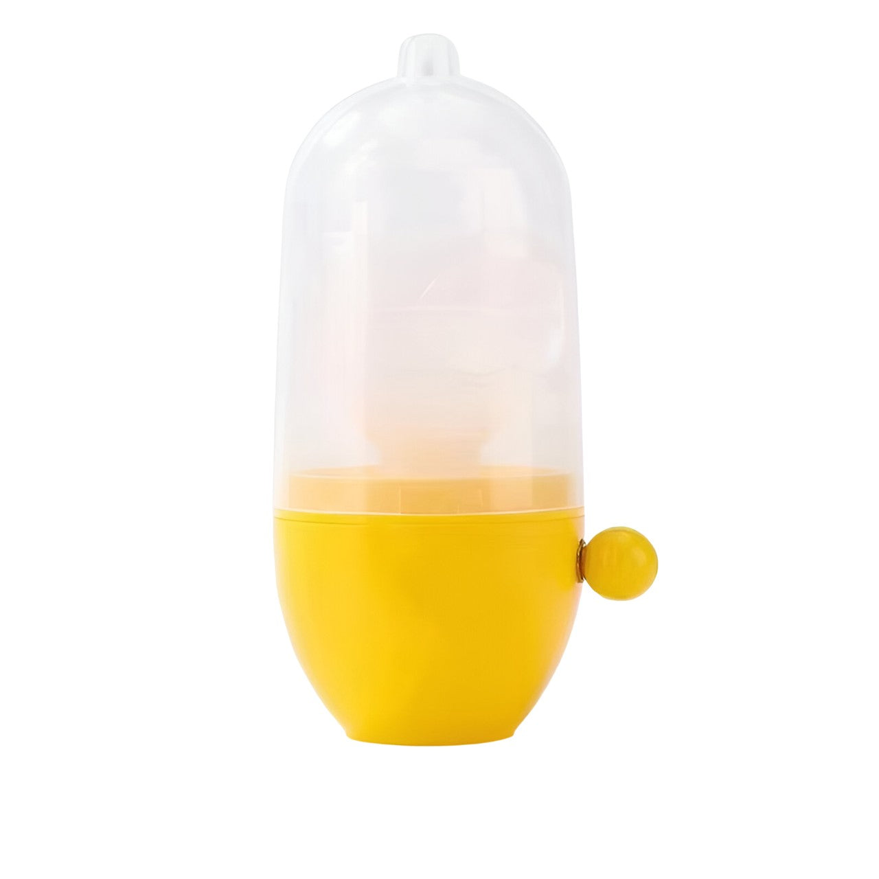 Mini Shaker Manual pentru Oua, pentru Galbenusuri si Albusuri, Mixer Amestecare, 15x6 cm, Galben