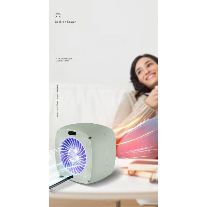 Mini radiator electric portabil, 800 W, 2 trepte, 150x120x175 mm, alb