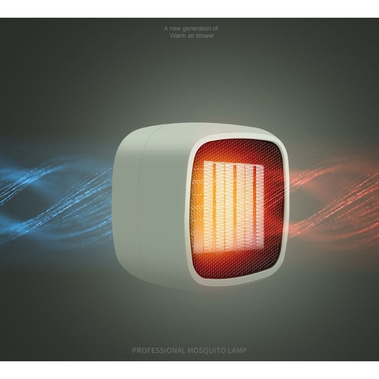 Mini radiator electric portabil, 800 W, 2 trepte, 150x120x175 mm, verde